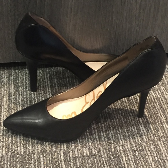 sam edelman black leather pumps